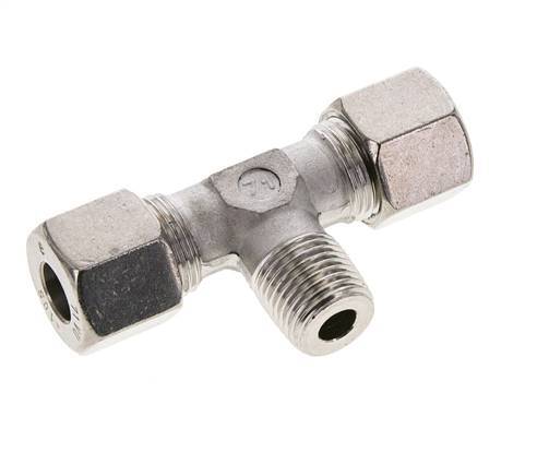 10S & M16x1.5 (con) Stainless Steel T-Shape Tee Cutting Fitting with Male Threads 630 bar ISO 8434-1