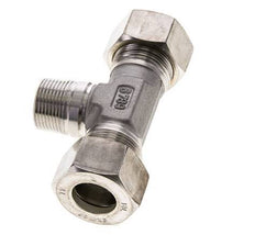 18L & M22x1.5 (con) Stainless Steel T-Shape Tee Compression Fitting with Male Threads 315 bar ISO 8434-1