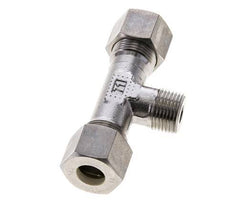 12S & M18x1.5 (con) Stainless Steel T-Shape Tee Compression Fitting with Male Threads 400 bar ISO 8434-1