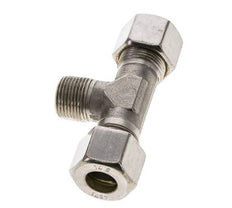 14S & M20x1.5 (con) Stainless Steel T-Shape Tee Compression Fitting with Male Threads 400 bar ISO 8434-1