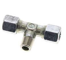 8LL & R1/8'' Zink plated Steel T-Shape Tee Cutting Fitting with Male Threads 100 bar ISO 8434-1