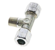 8LL & R1/8'' Zink plated Steel T-Shape Tee Cutting Fitting with Male Threads 100 bar ISO 8434-1