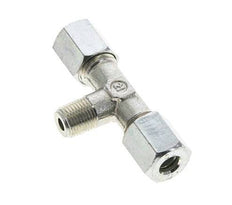 6L & R1/8'' Zink plated Steel T-Shape Tee Cutting Fitting with Male Threads 315 bar ISO 8434-1
