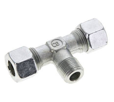 12L & R3/8'' Zink plated Steel T-Shape Tee Cutting Fitting with Male Threads 315 bar ISO 8434-1