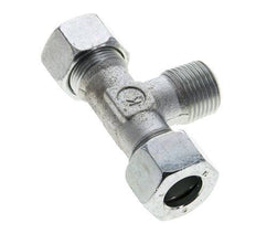 15L & R1/2'' Zink plated Steel T-Shape Tee Cutting Fitting with Male Threads 315 bar ISO 8434-1