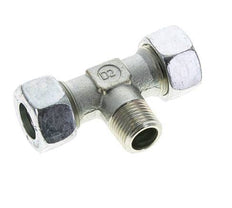 18L & R1/2'' Zink plated Steel T-Shape Tee Cutting Fitting with Male Threads 315 bar ISO 8434-1