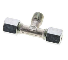6S & R1/4'' Zink plated Steel T-Shape Tee Cutting Fitting with Male Threads 630 bar ISO 8434-1