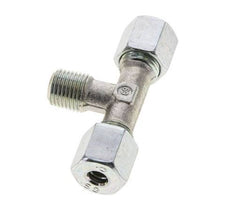 6S & R1/4'' Zink plated Steel T-Shape Tee Cutting Fitting with Male Threads 630 bar ISO 8434-1