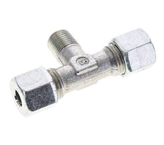 8S & R1/4'' Zink plated Steel T-Shape Tee Cutting Fitting with Male Threads 630 bar ISO 8434-1