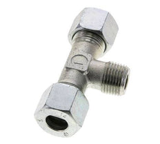 14S & R1/2'' Zink plated Steel T-Shape Tee Cutting Fitting with Male Threads 630 bar ISO 8434-1
