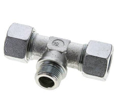 20S & R3/4'' Zink plated Steel T-Shape Tee Cutting Fitting with Male Threads 400 bar ISO 8434-1