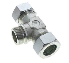38S & G1-1/2'' Zink plated Steel T-Shape Tee Cutting Fitting with Male Threads 315 bar ISO 8434-1