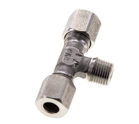 6LL & R1/8'' Stainless Steel T-Shape Tee Cutting Fitting with Male Threads 100 bar ISO 8434-1