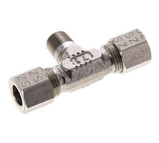 8LL & R1/8'' Stainless Steel T-Shape Tee Cutting Fitting with Male Threads 100 bar ISO 8434-1