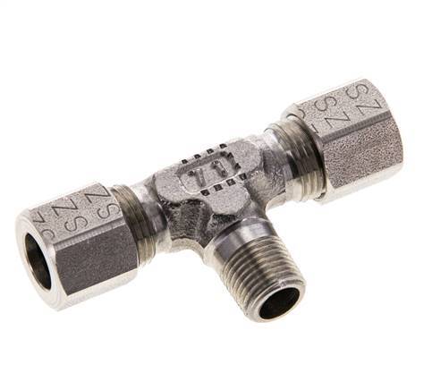 8LL & R1/8'' Stainless Steel T-Shape Tee Cutting Fitting with Male Threads 100 bar ISO 8434-1