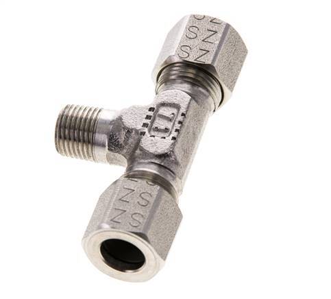 8LL & R1/8'' Stainless Steel T-Shape Tee Cutting Fitting with Male Threads 100 bar ISO 8434-1