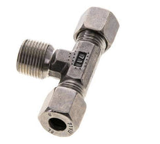 8L & R3/8'' Stainless Steel T-Shape Tee Cutting Fitting with Male Threads 315 bar ISO 8434-1