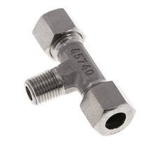 10L & R1/4'' Stainless Steel T-Shape Tee Cutting Fitting with Male Threads 315 bar ISO 8434-1