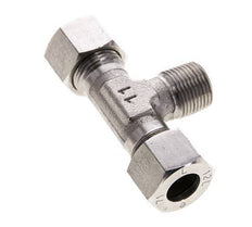 12L & R3/8'' Stainless Steel T-Shape Tee Cutting Fitting with Male Threads 315 bar ISO 8434-1