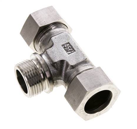 28L & G1'' Stainless Steel T-Shape Tee Cutting Fitting with Male Threads 160 bar ISO 8434-1