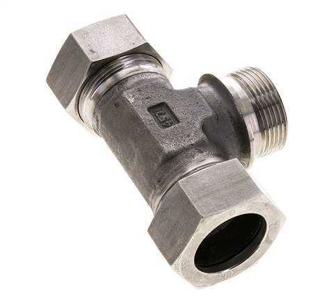 35L & G1-1/4'' Stainless Steel T-Shape Tee Cutting Fitting with Male Threads 160 bar ISO 8434-1