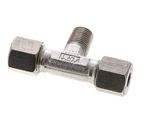 8S & R1/4'' Stainless Steel T-Shape Tee Cutting Fitting with Male Threads 630 bar ISO 8434-1