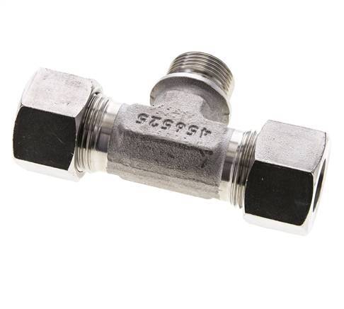 20S & G3/4'' Stainless Steel T-Shape Tee Cutting Fitting with Male Threads 400 bar ISO 8434-1