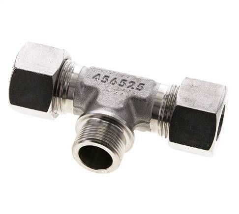 20S & G3/4'' Stainless Steel T-Shape Tee Cutting Fitting with Male Threads 400 bar ISO 8434-1