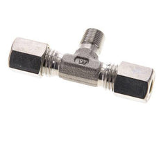 6L & R1/8'' Stainless Steel T-Shape Tee Compression Fitting with Male Threads 315 bar ISO 8434-1