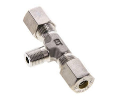 6L & R1/8'' Stainless Steel T-Shape Tee Compression Fitting with Male Threads 315 bar ISO 8434-1