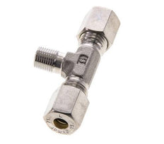6L & R1/8'' Stainless Steel T-Shape Tee Compression Fitting with Male Threads 315 bar ISO 8434-1