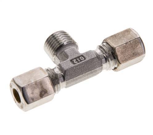 Comp Fitting T 6L & R1/4'' Stainless Steel T-Shape Tee Compression Fitting with Male ...