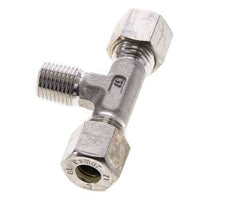 8L & R1/4'' Stainless Steel T-Shape Tee Compression Fitting with Male Threads 315 bar ISO 8434-1