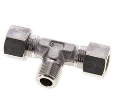 12L & R3/8'' Stainless Steel T-Shape Tee Compression Fitting with Male Threads 315 bar ISO 8434-1