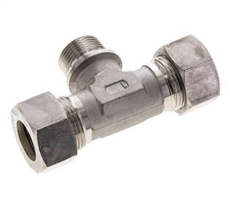 Comp Fitting T 22L & G3/4'' Stainless Steel T-Shape Tee Compression Fitting with Male ...