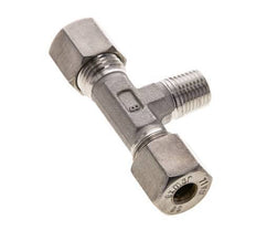 8S & R1/4'' Stainless Steel T-Shape Tee Compression Fitting with Male Threads 500 bar ISO 8434-1
