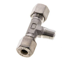 8S & R1/4'' Stainless Steel T-Shape Tee Compression Fitting with Male Threads 500 bar ISO 8434-1