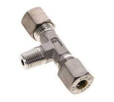 8S & R1/4'' Stainless Steel T-Shape Tee Compression Fitting with Male Threads 500 bar ISO 8434-1