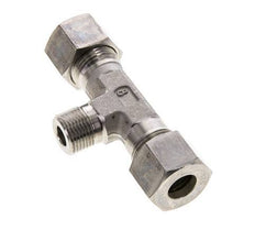 12S & R3/8'' Stainless Steel T-Shape Tee Compression Fitting with Male Threads 400 bar ISO 8434-1