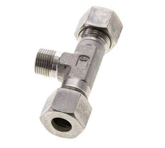 12S & R3/8'' Stainless Steel T-Shape Tee Compression Fitting with Male Threads 400 bar ISO 8434-1