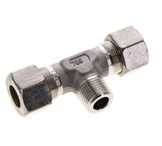 16S & R1/2'' Stainless Steel T-Shape Tee Compression Fitting with Male Threads 400 bar ISO 8434-1