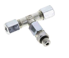 6L & M10x1 Zink plated Steel T-Shape Tee Cutting Fitting with Male Threads 315 bar Adjustable ISO 8434-1