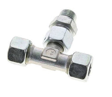 12L & M16x1.5 Zink plated Steel T-Shape Tee Cutting Fitting with Male Threads 315 bar Adjustable ISO 8434-1