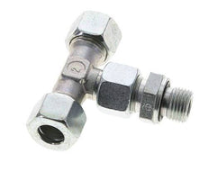 12L & M16x1.5 Zink plated Steel T-Shape Tee Cutting Fitting with Male Threads 315 bar Adjustable ISO 8434-1