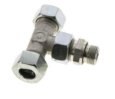 18L & M22x1.5 Zink plated Steel T-Shape Tee Cutting Fitting with Male Threads 315 bar Adjustable ISO 8434-1