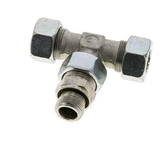 18L & M22x1.5 Zink plated Steel T-Shape Tee Cutting Fitting with Male Threads 315 bar Adjustable ISO 8434-1