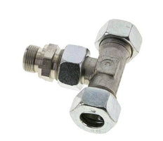 18L & M22x1.5 Zink plated Steel T-Shape Tee Cutting Fitting with Male Threads 315 bar Adjustable ISO 8434-1