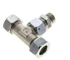 22L & M26x1.5 Zink plated Steel T-Shape Tee Cutting Fitting with Male Threads 160 bar Adjustable ISO 8434-1