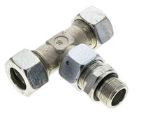 22L & M26x1.5 Zink plated Steel T-Shape Tee Cutting Fitting with Male Threads 160 bar Adjustable ISO 8434-1