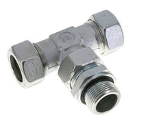 28L & M33x2 Zink plated Steel T-Shape Tee Cutting Fitting with Male Threads 160 bar Adjustable ISO 8434-1